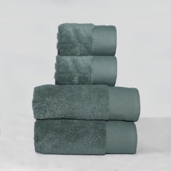Asciugamani Bagno Cotone Sublime 750 gr 2 Viso e 2 Ospite, Set di Qualità