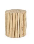 TAVOLINO GUADALUPE – LEGNO DI TEAK Ø35 × H40 cm BIZZOTTO