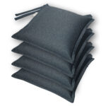 Set 4 Cuscini Sedia Arredo Plus con Lacci Effetto Lana Extra cm 40 x 40 Antimacchia Idrorepellent casaviva®