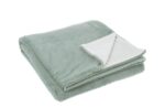 PLAID SILKY VERDE SALVIA BIZZOTTO 180X150 POLIESTERE 100%, 430 GR/M2.